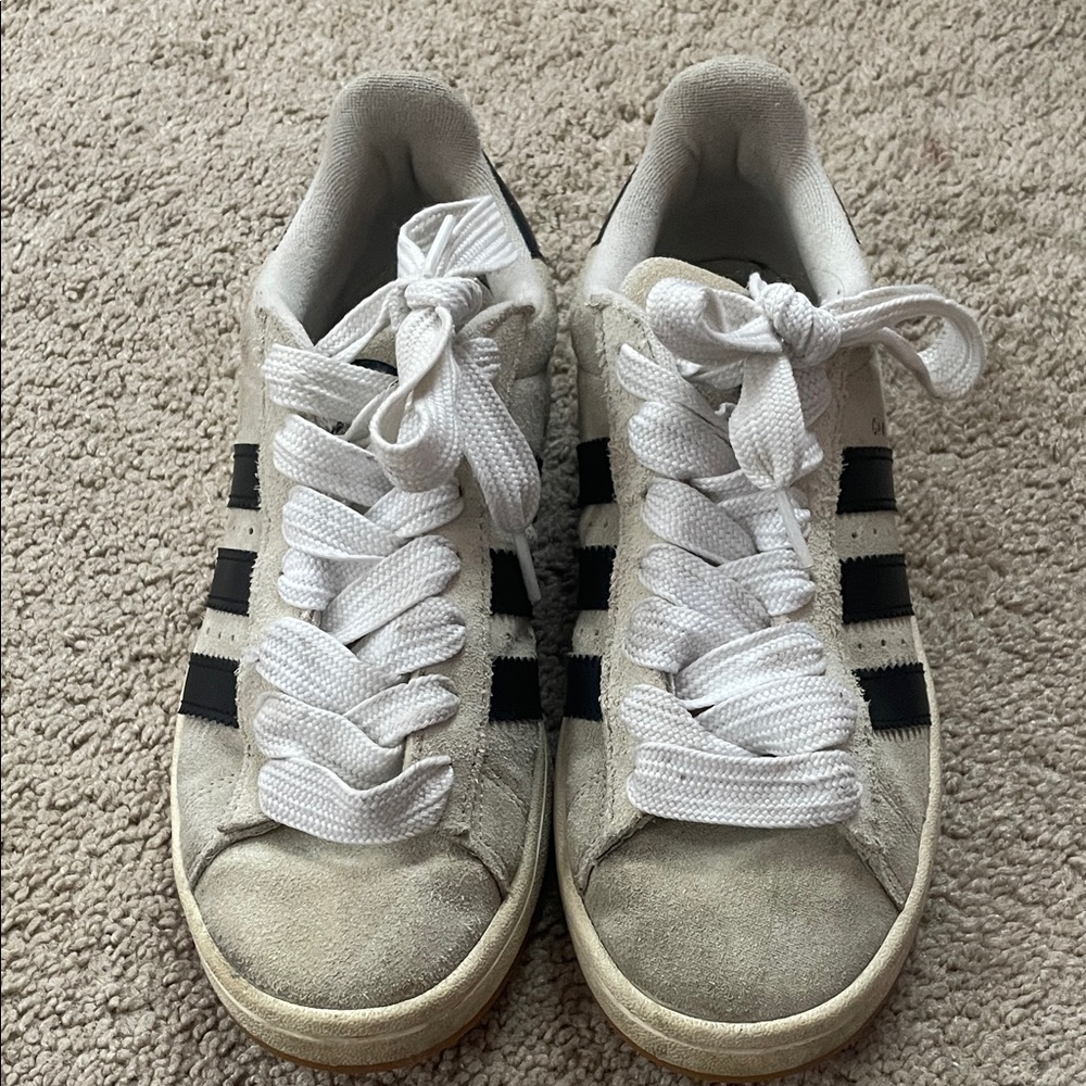 Adidas Canvas Gray and Black Sneakers campus 2000s - Picture 2 of 4